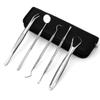 5-Piece Stainless Steel Dental Tool Set with Mouth Mirror
