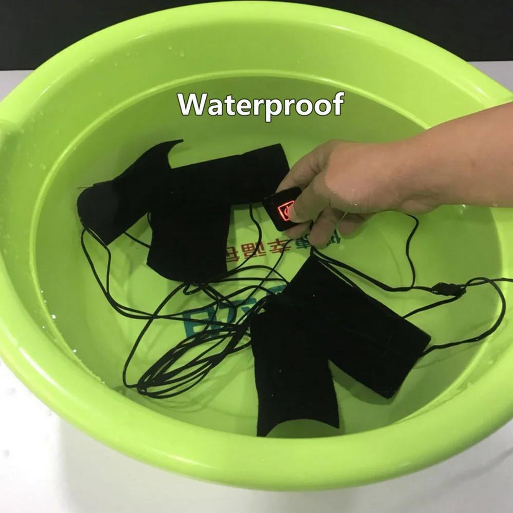 9 i 1 Klær Varmeputer 5V 2A USB Elektrisk Varmeark Vest Jakke Varmer