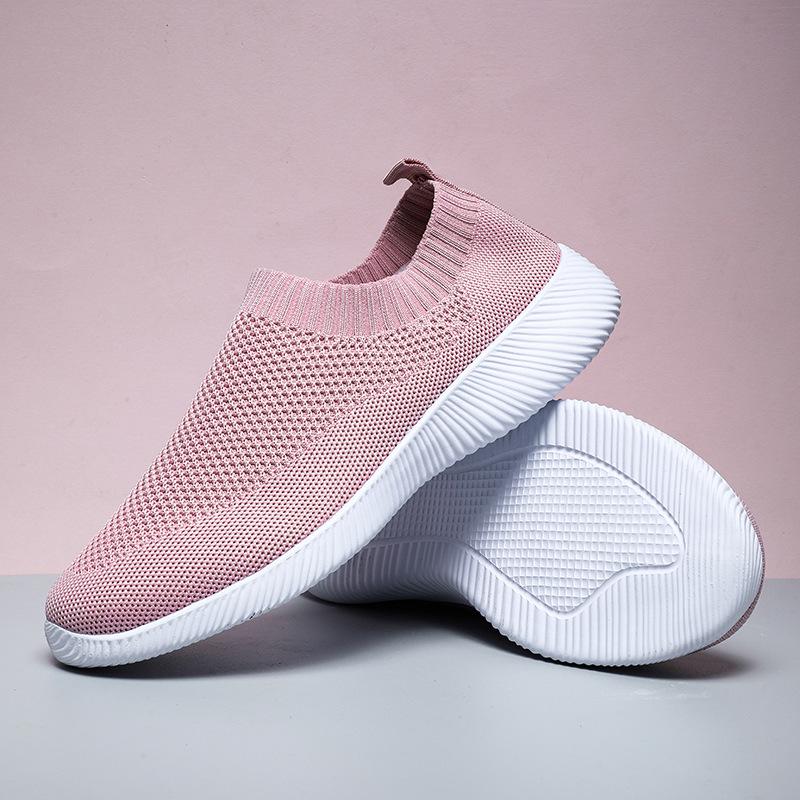 

Женские эластичные носки-слипоны Flyknit, легкие и повседневные, размеры 35-43 (Модель 2025 г.) 37 розовый