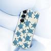 For Samsung Galaxy S25 Case Blue Turtle Pattern Printing Straight Edge TPU Phone Back Cover
