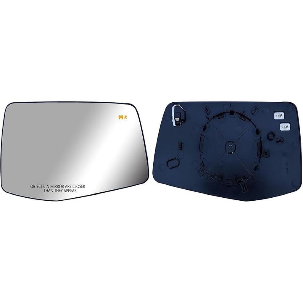 Replacement Driver Left Side Mirror Glass Heated With Back Plate For Chevrolet Silverado GMC Sierra From To 2024