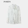 Ports Early Spring Printed Scarf-Neck Blouse
