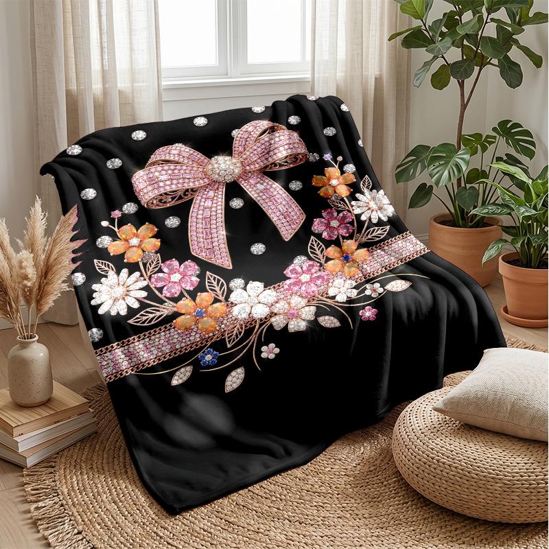 Jaguar in Lush Jungle 1 Theme blanket Lightweight Warm Flannel Blanket Decorative Throw Blanket for Home Decoration