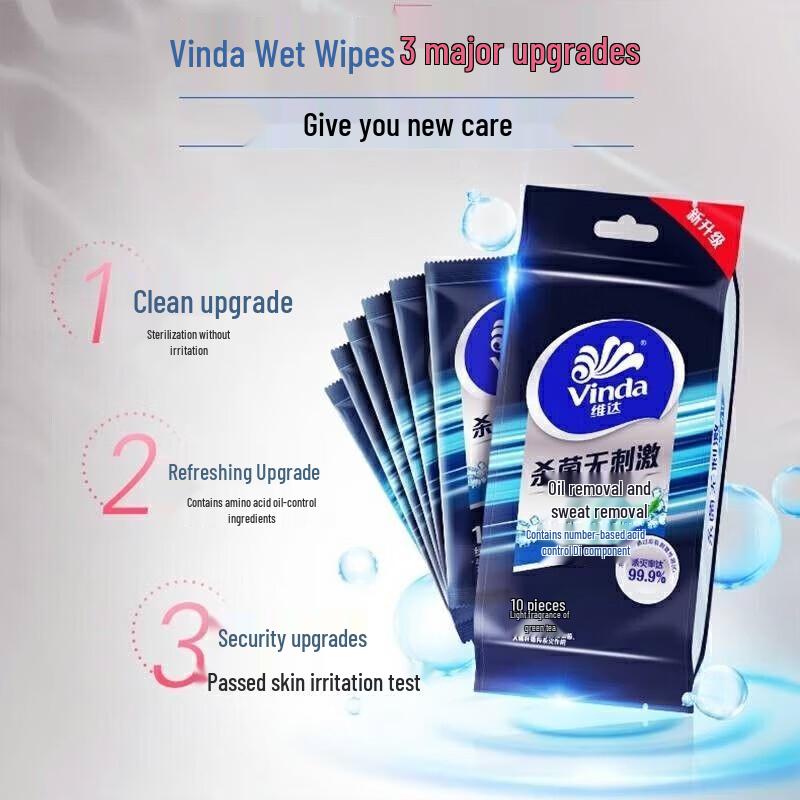 Semi-Half Portable Mouthwash & Anti-Grease Wipes Travel Pack