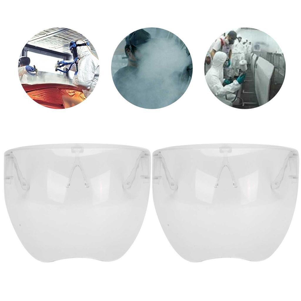 2 Stück Ohrhaken Typ Transparentes Gesichtsschutz Anti-Beschlag Staubdicht Gesichtsabdeckung für Erwachsene Kinder