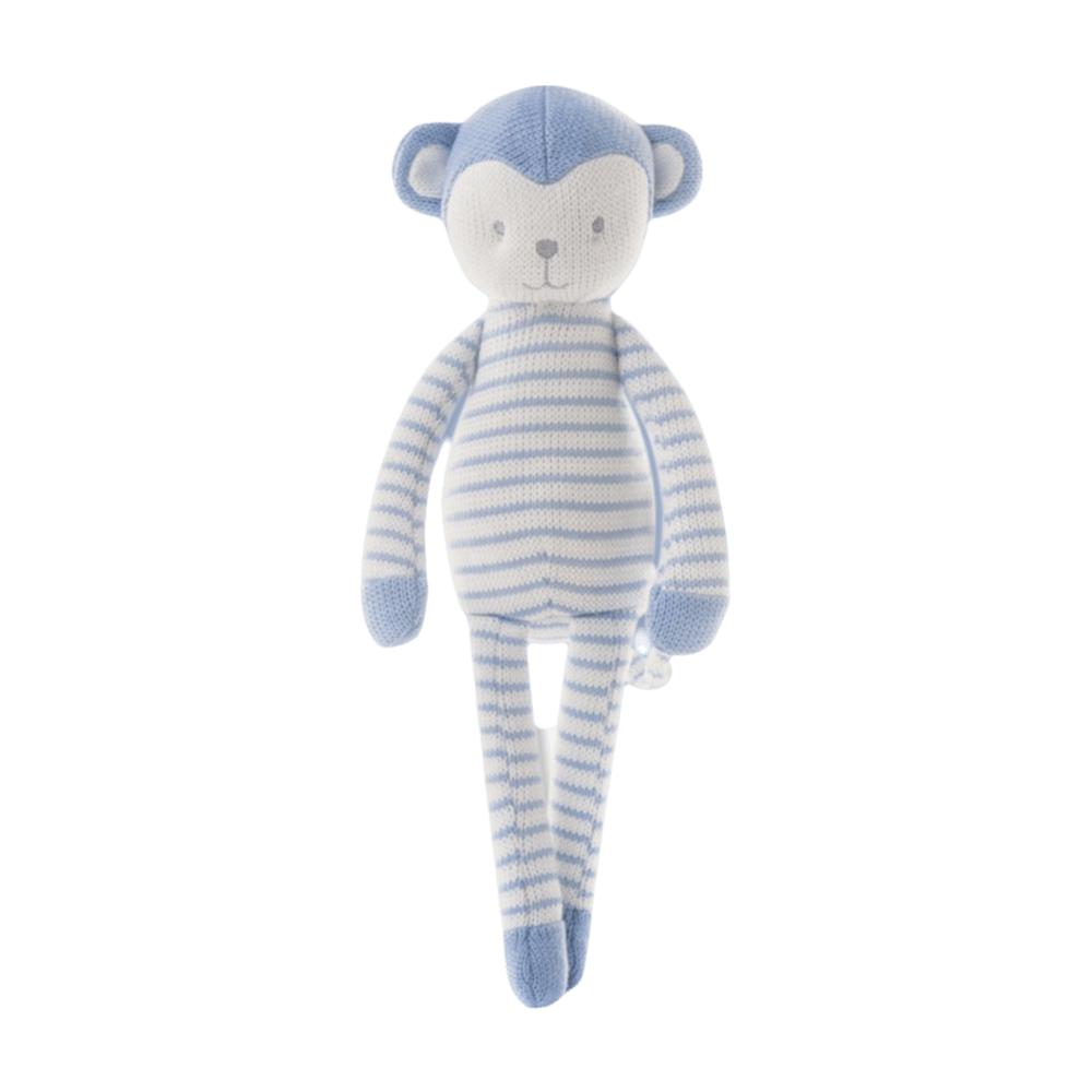 

Мультяшный дизайн Вязаная обезьянка Мягкая игрушка Ручная работа Крючком Плюшевая обезьянка Игрушка для детей синий