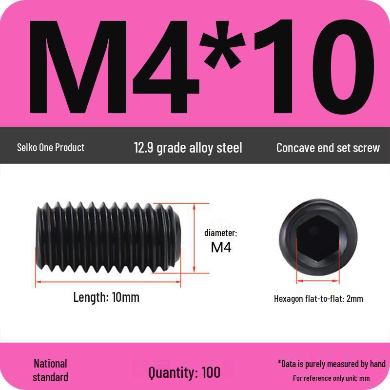 12.9 Grade Hex Socket Set Screw Grub Screw (M3-M12)