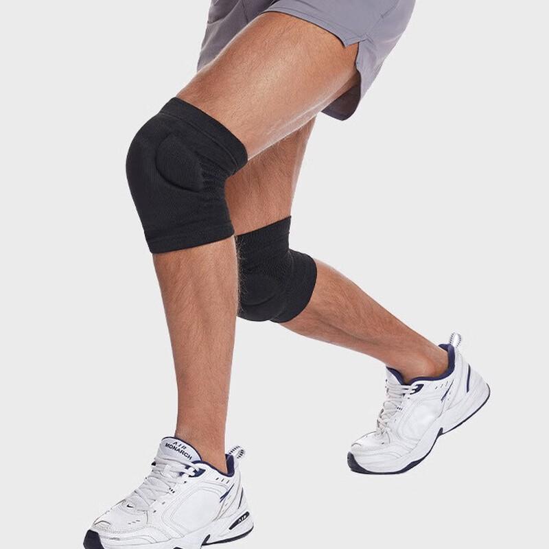 WEZHO Knitted Breathable Thickened PU Anti-Collision Dance Knee Pads