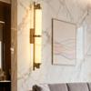 Contemporary Long LED Wall Light - Imitation Marble Finish for Living Room, Villa, Hotel Aisle, or Staircase
