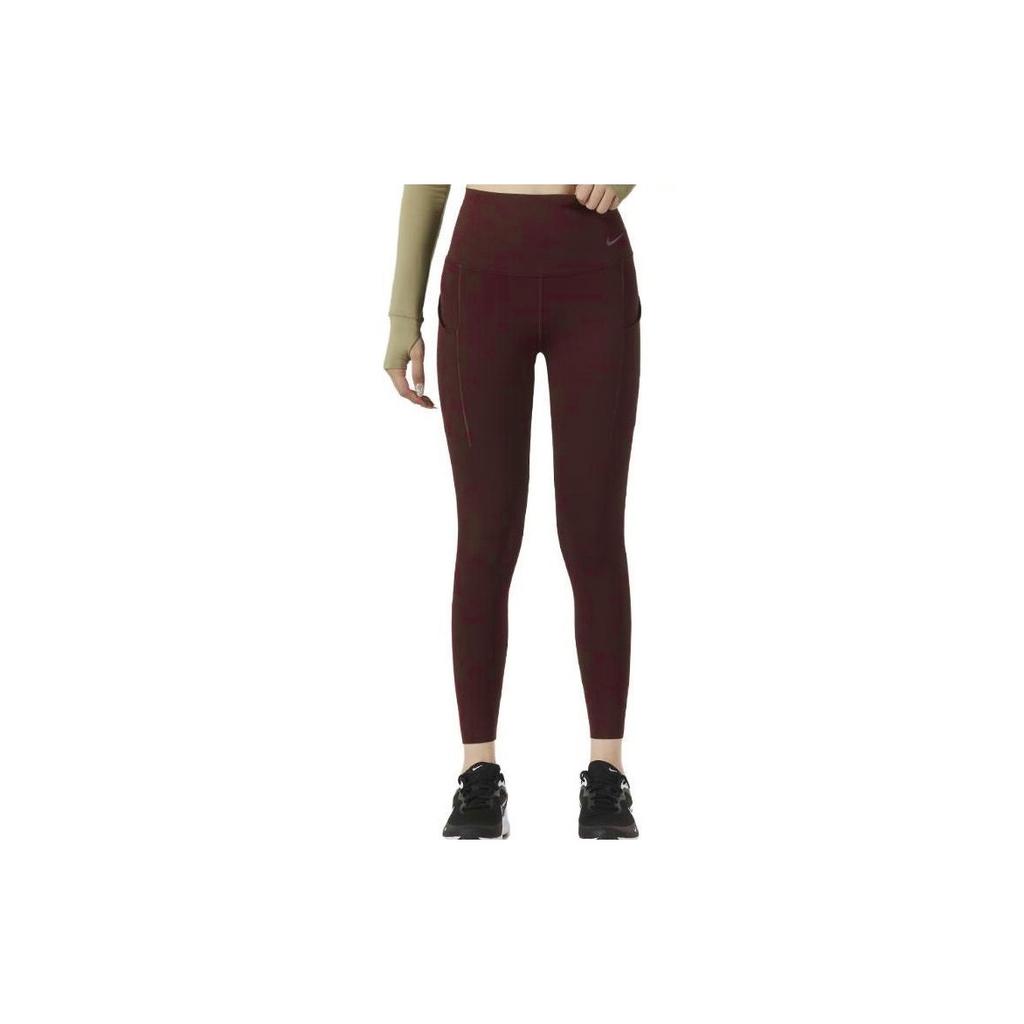Nike High-Waisted Slim-Fit Casual Sports Pants Women Bottoms Deep-Brown DQ5898-227