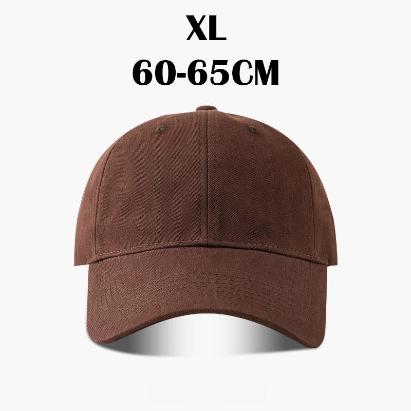 Unisex Czapka na dużą głowę 60-65cm Gładka zakrzywiona czapka z daszkiem Odporna na kurz czapka baseballowa Jednolita regulowana czapka rekreacyjna Męska Damska