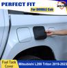 Fuel Tank Cover For Mitsubishi L200 Triton 2019-2025 DOUBLE CAB 4 Doors Fuel Filler Cap ABS Matte Black Car Exterior Accessorie