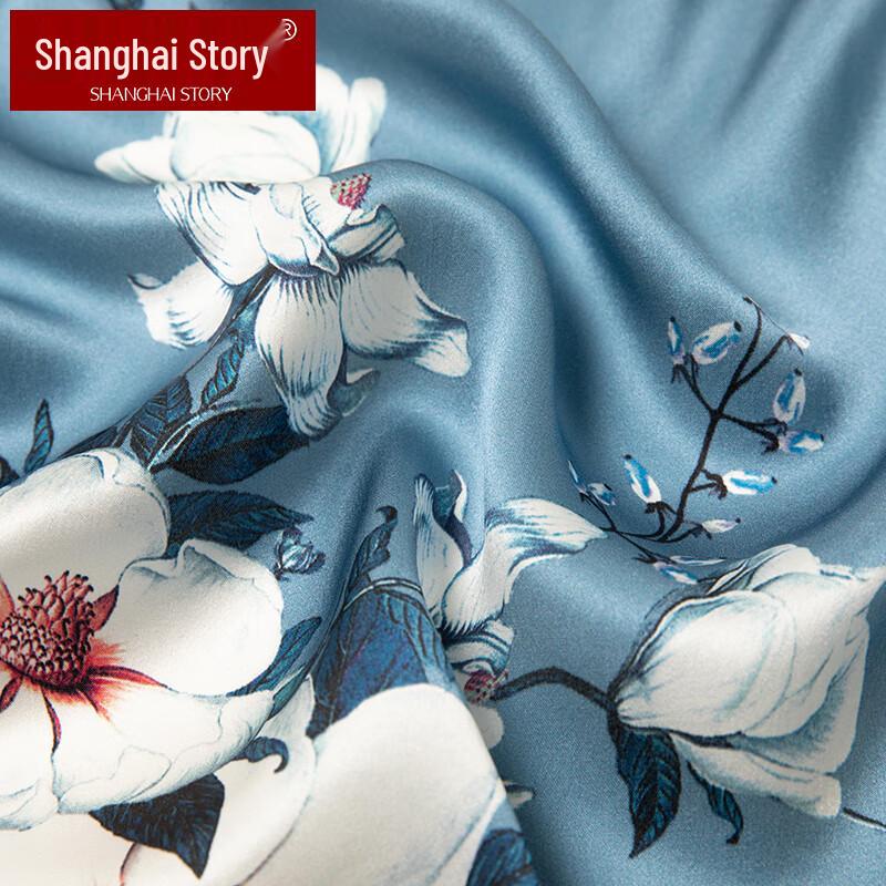 Shanghai Story 100% Mulberry Silk Small Square Scarf