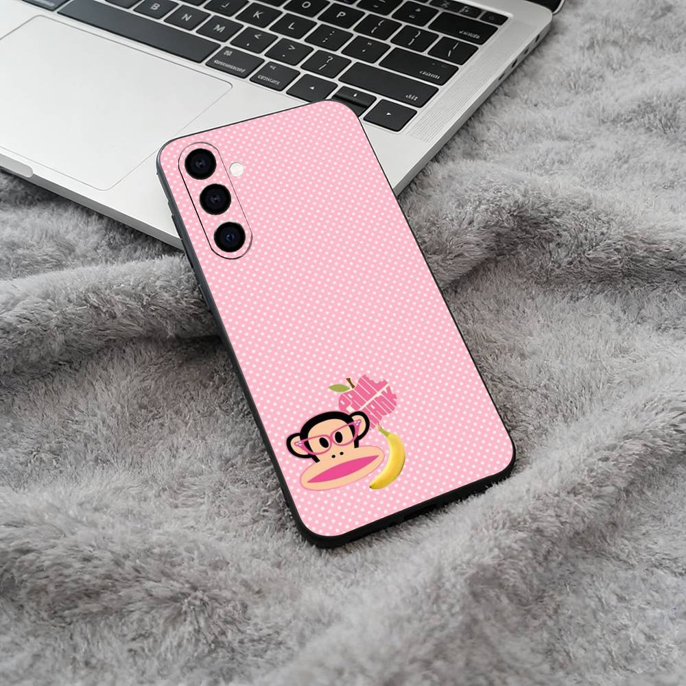 

Cute P-Paul -F-Frank design Black Soft Silicone Phone Case for Samsung Galaxy A73, A71, A72, A70, A53, A52, A51 Samsung a714g