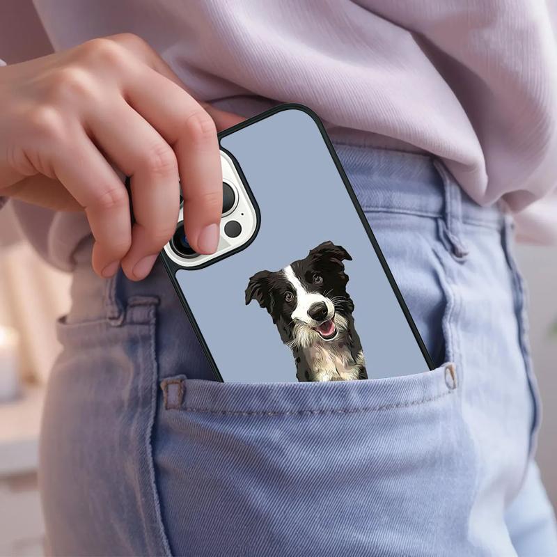 

Cartoon Border Collie Phone Case For iPhone 17 Air 15 16e 14 13 Pro Max Coque 12 11 Pro Max PLUS cover iPhone 14plus