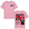 Rapper Anuel AA Real Hasta La Muerte Tour 2025 New Album T Shirts Unisexs Fashion Hip Hop TShirts 100 Cotton Short Sleeve TShirt