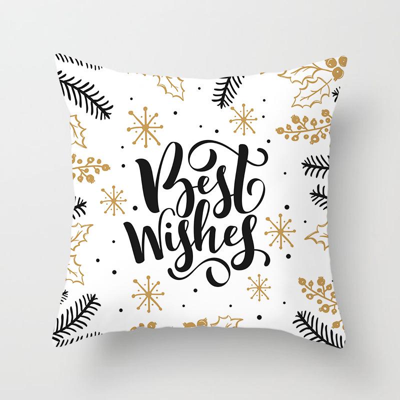 Christmas Golden Series Festive Decoration Pillowcase Home Sofa Car Pillow Cushion