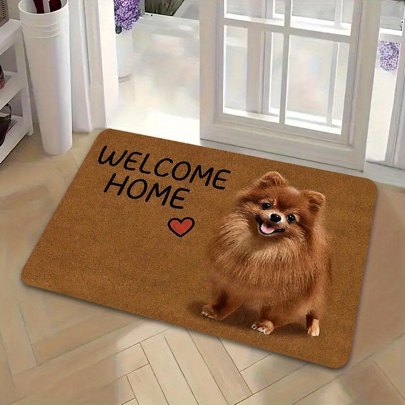 1Pcs Anti Fatigue Door Rugs, Cozy Puppy Print Waterproof Non-Slip Thick Cushioned Door Mat Heavy Duty Comfort Standing Mat for Door