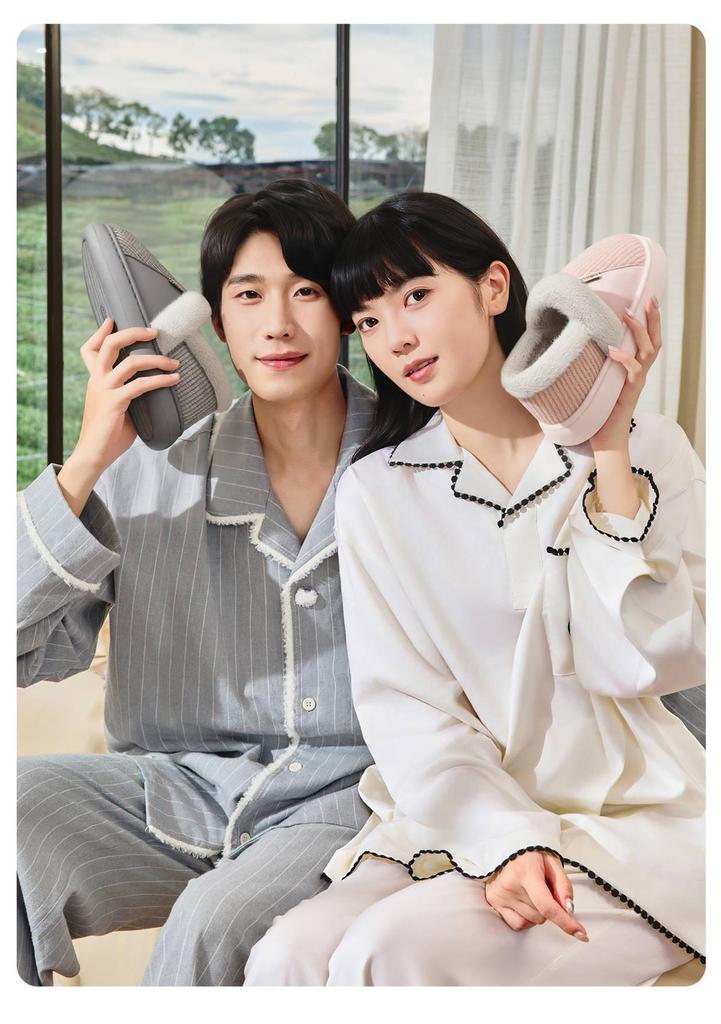Thickened Cotton Winter Slippers: Non-slip, Wearable Warmth for Men & Women, Soft Sole, Fur-lined, Home & Outdoor Use