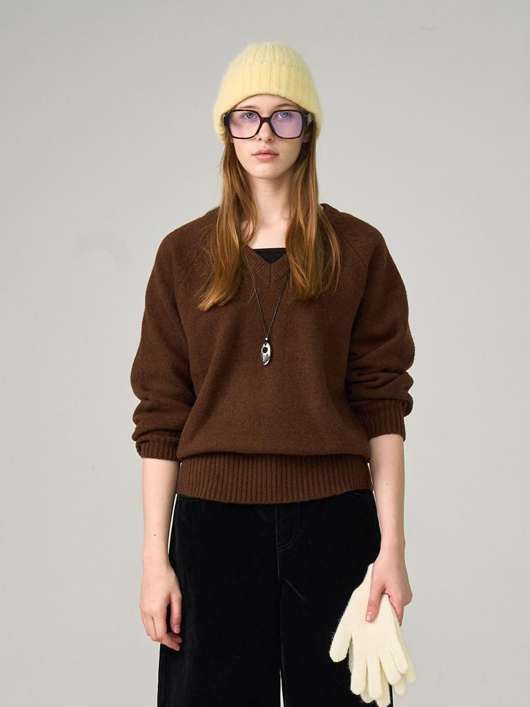 HUNCH Loose Velvet Wide Half-Length Pants
