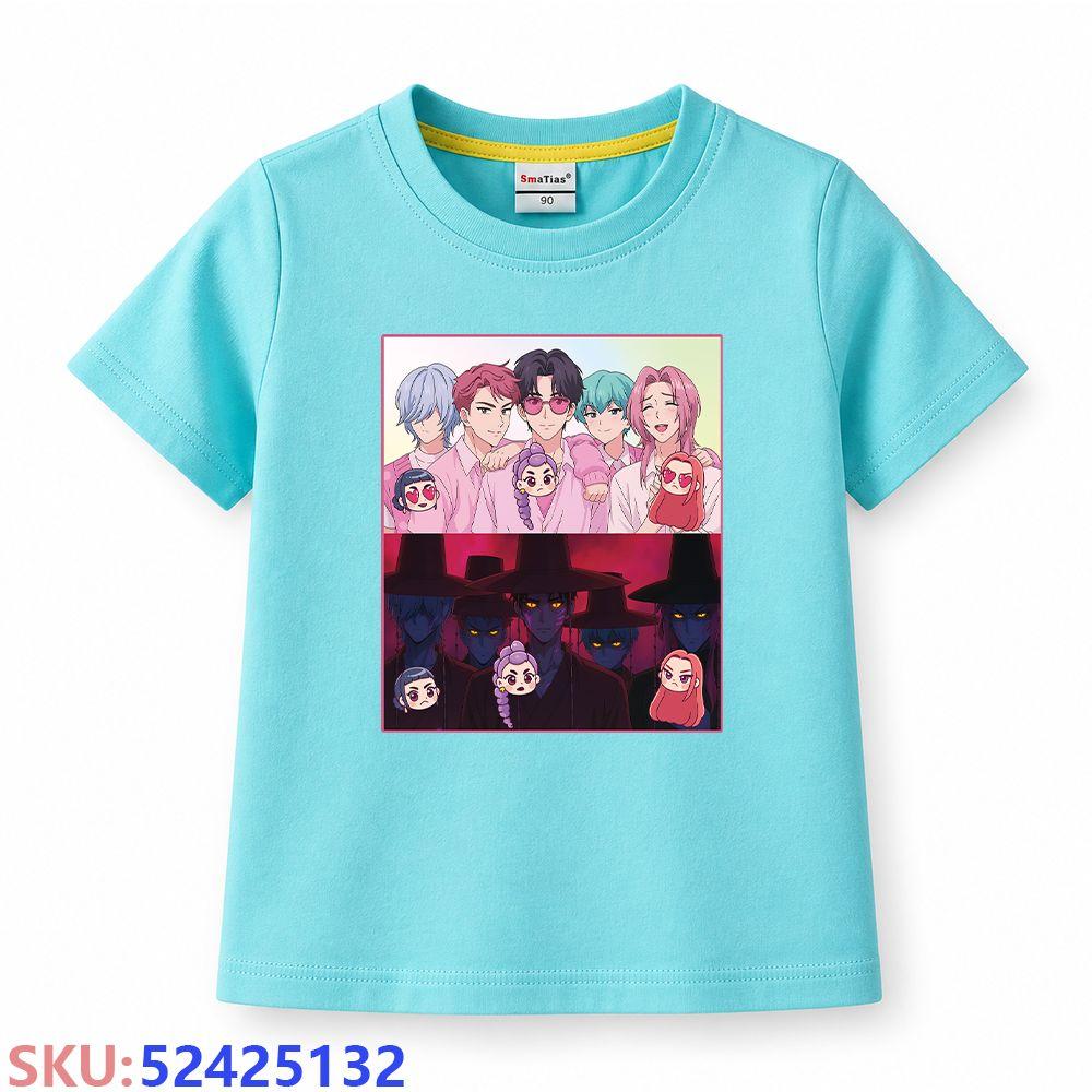 KPop Demon Hunters Children's Cartoon Print T-shirt