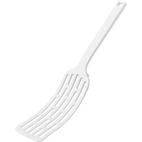 

Yamazaki Tower Silicone Handle Long Turner, White, W6.5 x D5.5 x H30cm, Dishwasher Safe, Floating Tip, Spatula, 1501