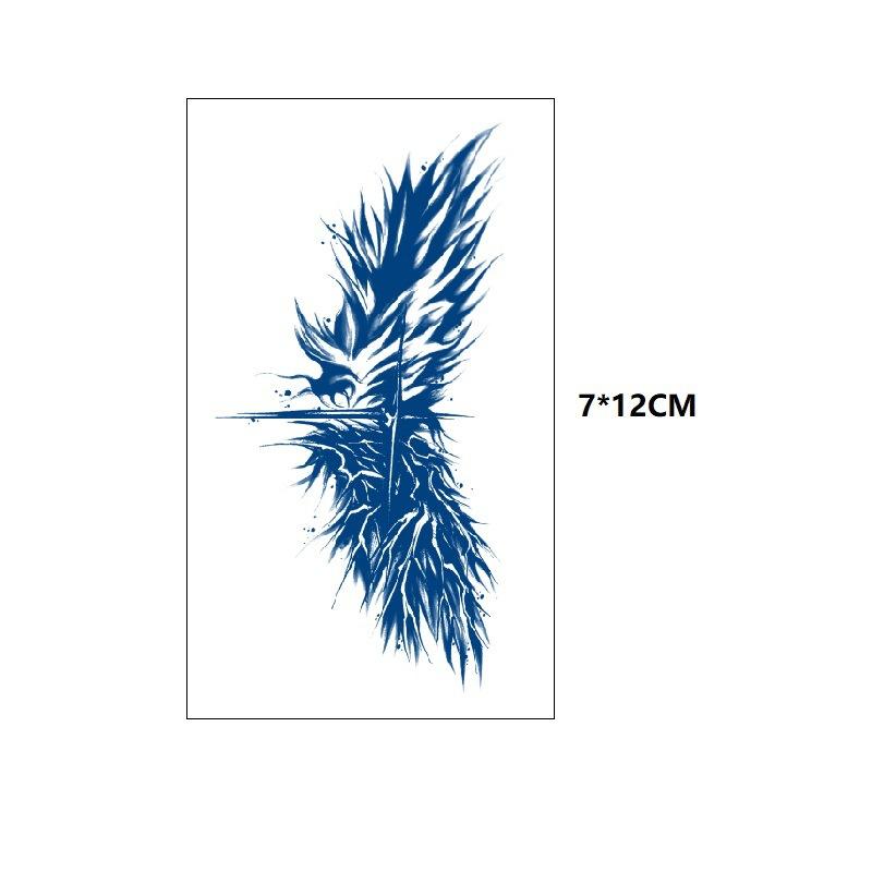 Model mic Fluture Val de mare Coada de pește Cealaltă parte Floare Suc proaspăt Mic Simulare pe bază de plante Cufăr Transfer de apă Autocolant tatuaj