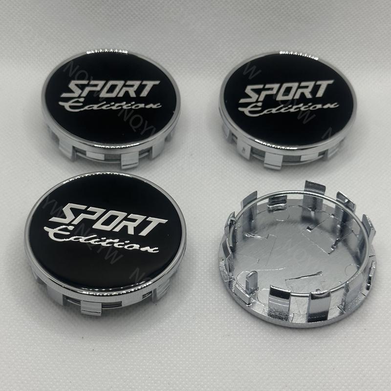 4 pezzi/set 54mm coprimozzo per cerchi auto coprimozzo coprimozzo in plastica ABS argento nero coprimozzo antipolvere accessori per auto