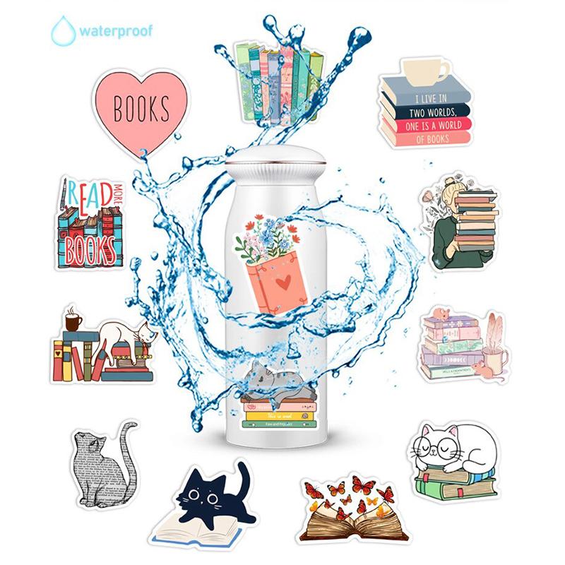50PCS Diary Stickers for Reading Book Scrapbook DIY Notebook Journal Aesthetic School Stationery Supplies for Students