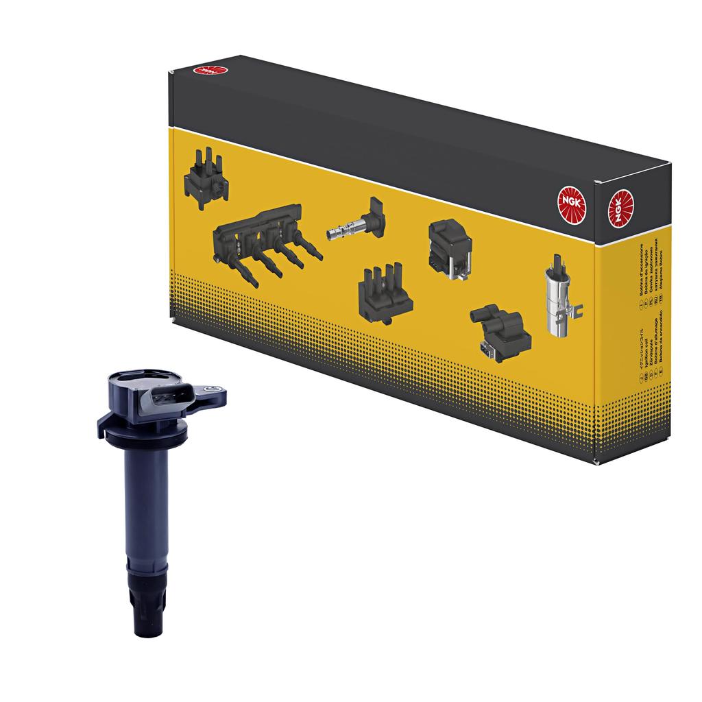 NGK Direct Ignition Coil [48258] (1 piece) U5077, for Toyota TownAce and other vehicles. Automotive repair and replacement part.