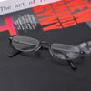 Retro Oval Reading Glasses Vintage Half Moon Semi Presbyopia Eyeglasses Ultralight Metal Full Frame Hyperopia Eyewear +1.0 +4.0
