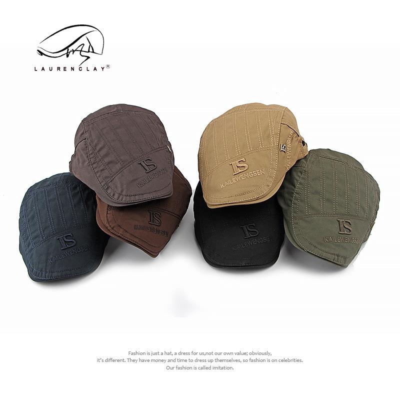 Unisex Spring/Summer Cotton Flat Cap: Retro British Fashion Forward & Casual Beret