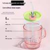 He Yu Xi 300ml Straw Glass Milk Cup
