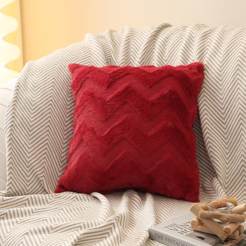 Plush Throw Pillow Covers For Sofa Square Cushion Cover Bed Living Room Plush Sleep Pillow Case Cotton Home Decor