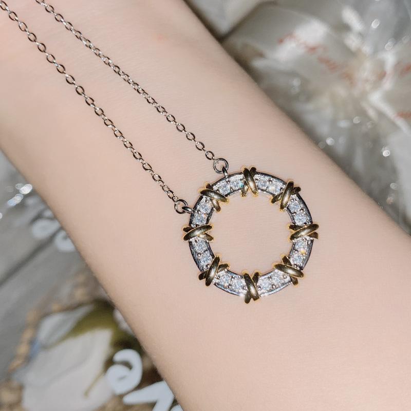 Luxury Brand 925 Sterling copper Earrings Interwoven Earrings 2 Size Selection Earrings For Women Charm Zircon Gifts