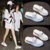 Summer Half-drag Women's Thick-soled Invisible Inner Height Increase Women's Slippers Leather Casual Sandals Women's Comfort