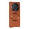 Plain Leather Magnetic Mobile Phone Case Is Suitable for Huawei MATE70PRO Anti-drop NOVA14 Leather Pattern Fine Hole Pura70ULTRA