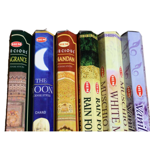 HEM Indian Incense, 6-Variety Assortment Set, 6 Boxes