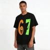 Funny Number 67 Print Casual Top Novelty Graphic Tee Pure cotton T-shirt