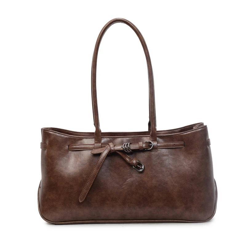 

Fashi Versatile Simple Solid PU Zipper Square Shoulder Bags for Women 2026 New Sense of Luxury Temperament Commute Tote Bags