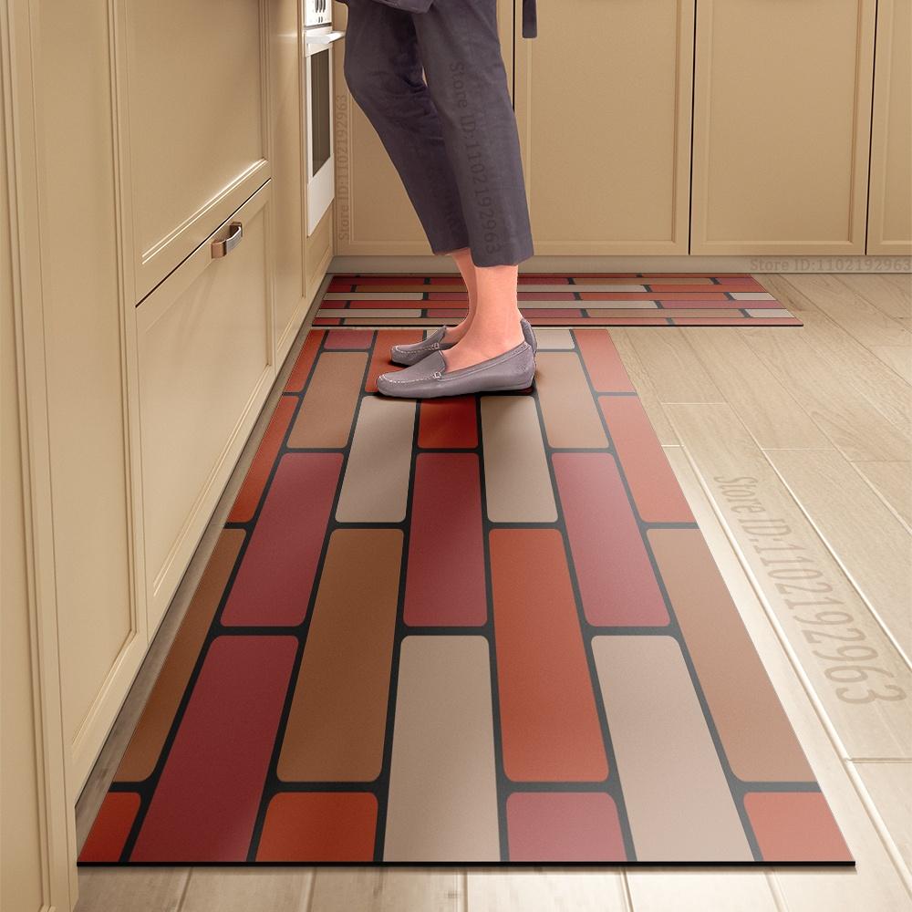 Kitchen Mat Absorbent Printed Kitchen Rugs Non-slip Area Mat Hallway Long Carpets for Living Room Bedroom Entrance Doormat Bath