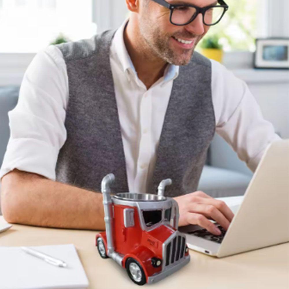 Semi-trailer Shaped Semi-Truck Coffee Mug Stainless Steel Coffee Cup  Car