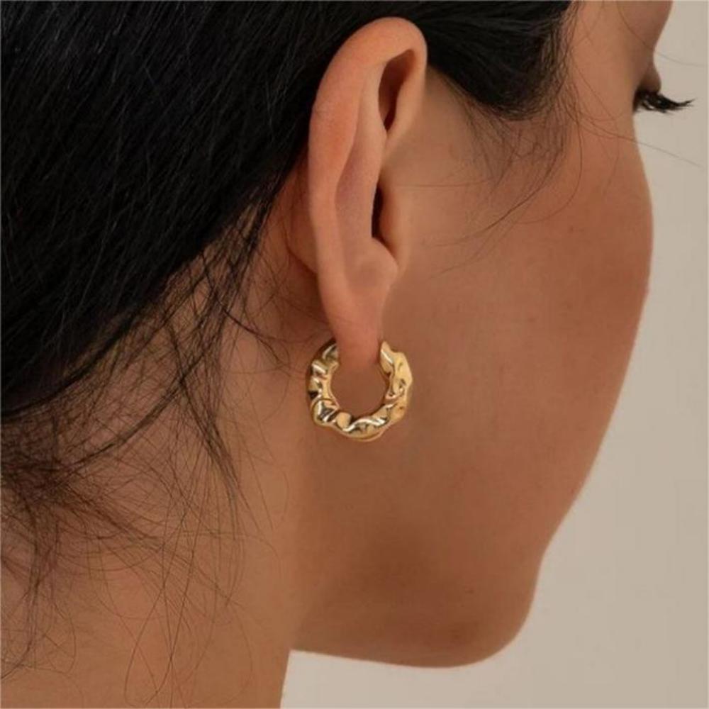 Minimalistisch Nieuw Hete Verkoop Trendy Verguld Goudkleurig Cirkel Oorbellen voor Vrouwen Oorring Oorring Klassieke Sieraden