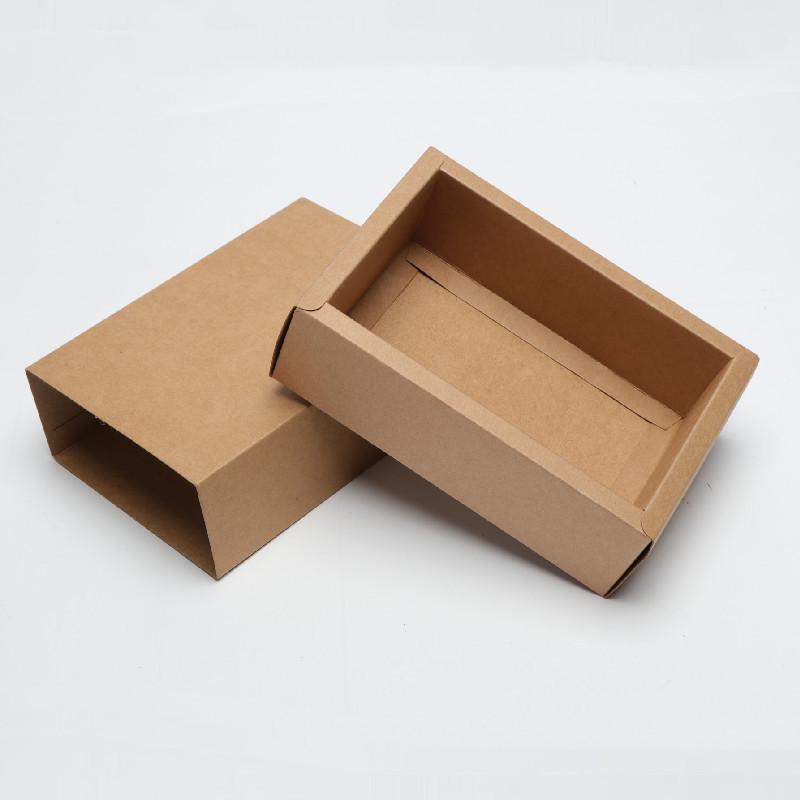Black Kraft Paper Tea Gift Box with Clear PVC Lid