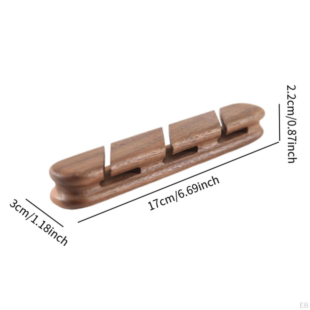 Cable Management Holder Clips Wooden Multipurpose Cord Holders Organizer for USB Charging