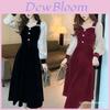 French Style Long Sleeve Dress With Slim Fit For Autumn Winter Wear