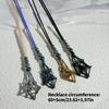 Fashionable Adjustable Metal Cage Necklace Crystal Holder Pendant Neckchain For Men Women Stylish Jewelry Accessories
