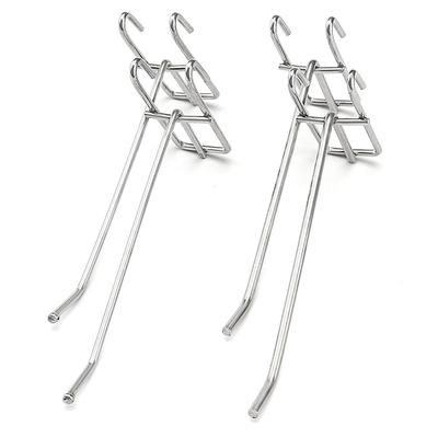 10 ks 5-25 cm Háčky na displej Supermarket Nerezové mřížkové háčky Drátěné háčky o tloušťce 3,2 mm pro mřížkový displej