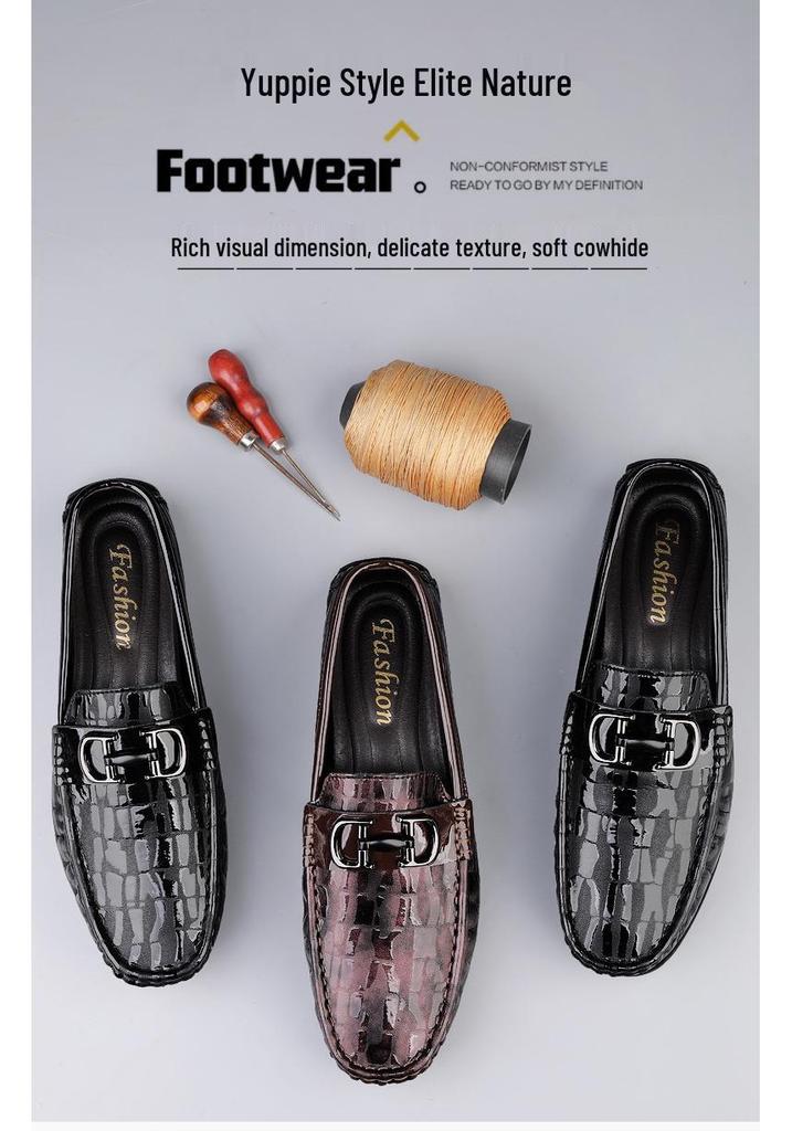Bean Bean Stylish Men's Retro Genuine Leather Driving Loafers - Soft Sole Casual Shoes