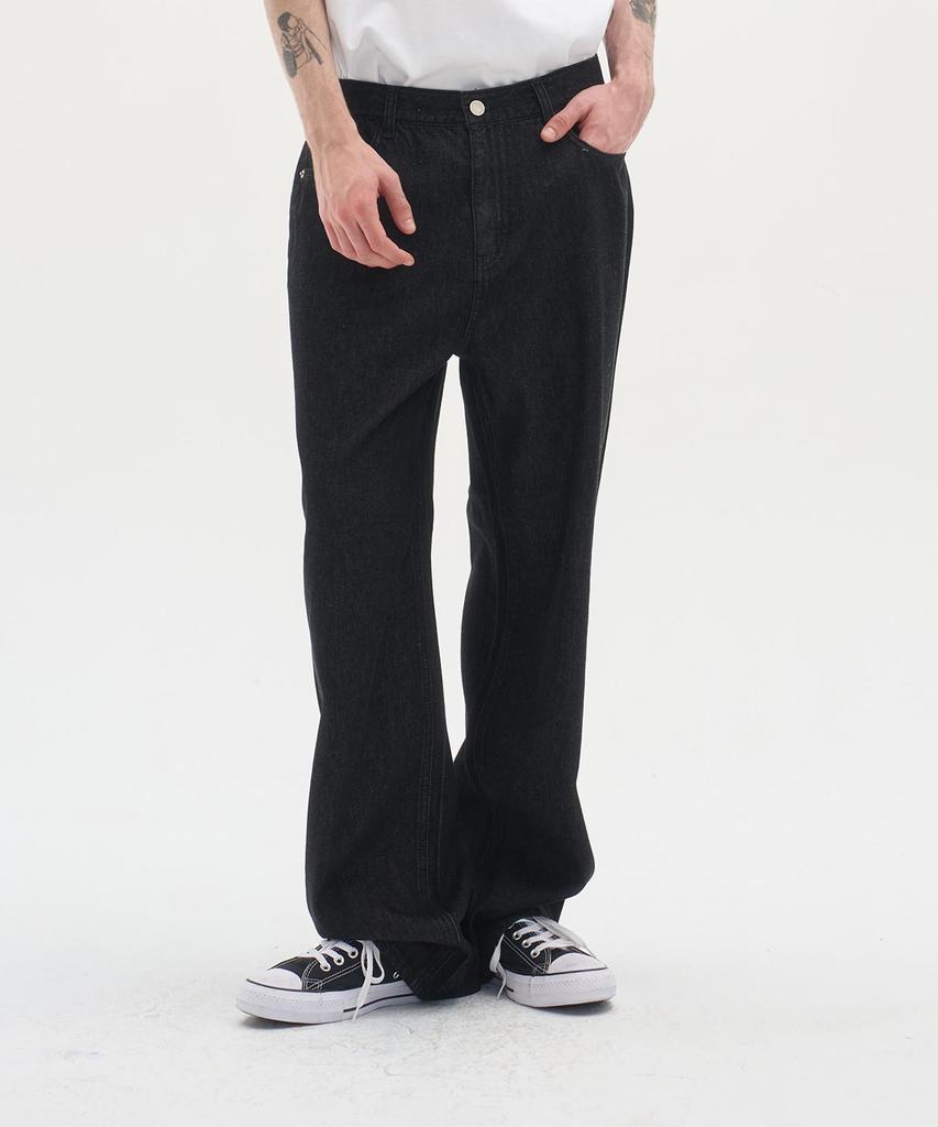 BLOND9 Summer Wide Denim Pants_Black